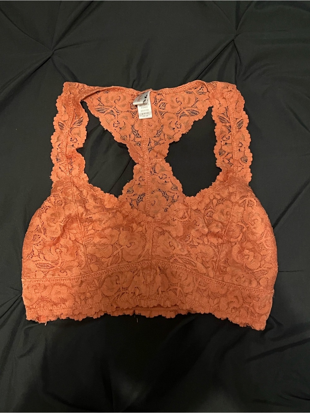Wishlist Lace Racerback Bralette in Terracotta